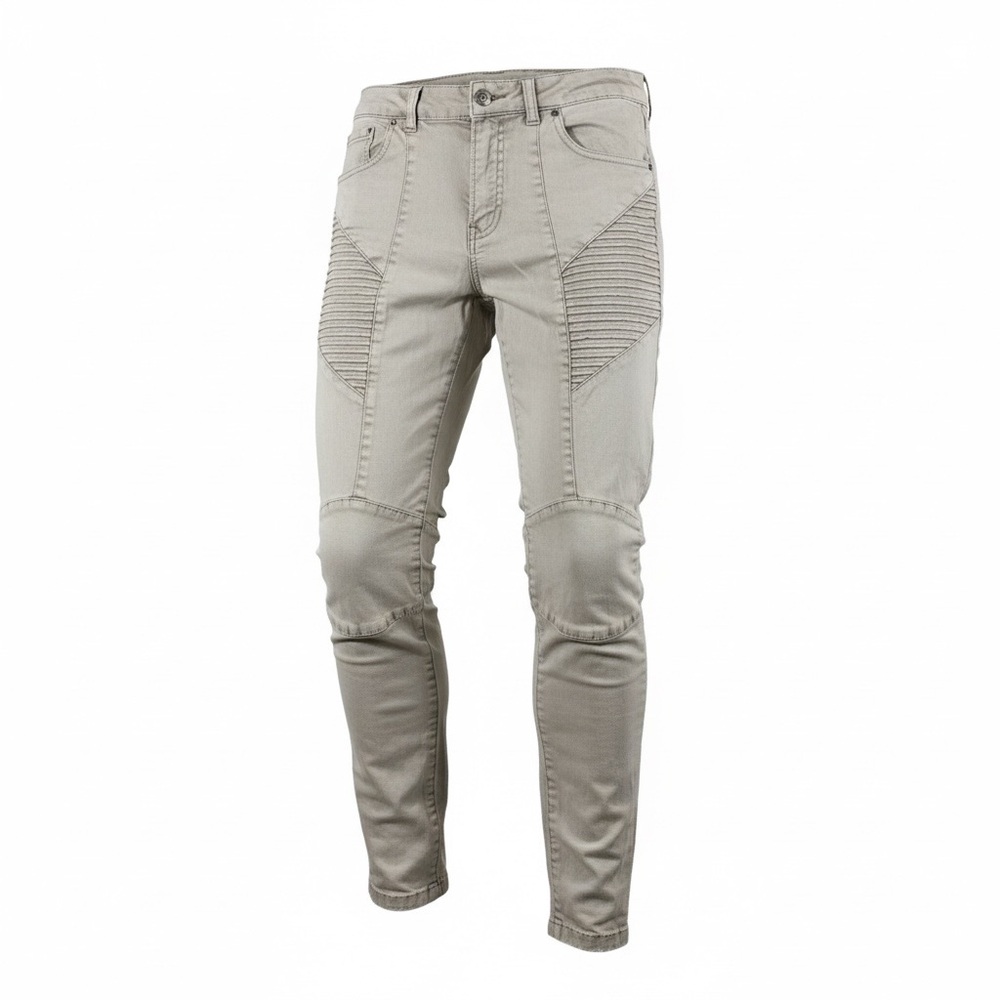 Amisu Women’s Size 6/8 Designer Skinny Biker Jeans - Light Taupe